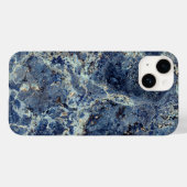Blauw Grijs Zwart Marmer & Beige Aderen Case-Mate iPhone Case (Achterkant (horizontaal))