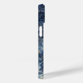 Blauw Grijs Zwart Marmer & Beige Aderen Case-Mate iPhone Case (Achterkant / Rechts)
