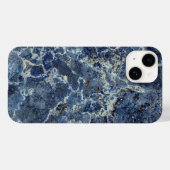 Blauw Grijs Zwart Marmer & Beige Aderen Case-Mate iPhone Case (Achterkant (horizontaal))