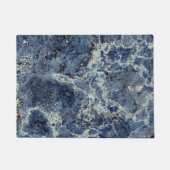 Blauw Grijs Zwart Marmer & Beige Aderen Deurmat (Voorkant)