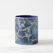 Blauw Grijs Zwart Marmer & Beige Aderen Mok (Midden)