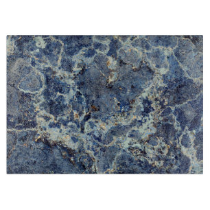Blauw Grijs Zwart Marmer & Beige Aderen Snijplank