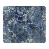 Blauw Grijs Zwart Marmer & Beige Aderen Snijplank (Voorkant)