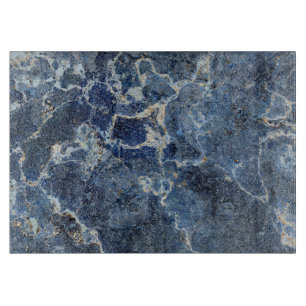 Blauw Grijs Zwart Marmer & Beige Aderen Snijplank