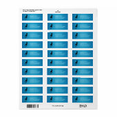 Blauw grijs zwarte kat etiket (Full Sheet)