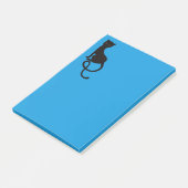 Blauw grijs zwarte kat post-it® notes (Schuin)