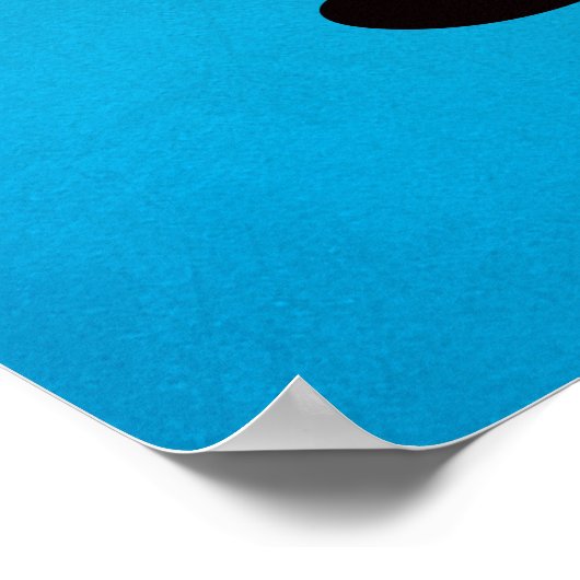 Blauw grijs zwarte kat poster (Hoek)