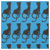 Blauw grijs zwarte kat stof (Swatch)