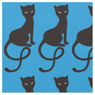 Blauw grijs zwarte kat stof