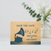 Blauw  grijsgenot Sla het Briefkaart Datum op (Staand voorkant)