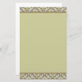 Blauw & grijze Damascus 100% gerecycled papier (Voorkant / Achterkant)