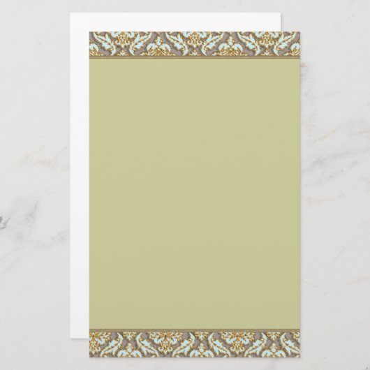 Blauw & grijze Damascus 100% gerecycled papier (Voorkant / Achterkant)