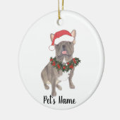 Blauw-grijze Franse Kerst Ornament (Links)