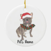 Blauw-grijze Franse Kerst Ornament (Achterkant)