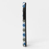 Blauw grijze golfpatroon Case-Mate iPhone case (Achterkant/links)
