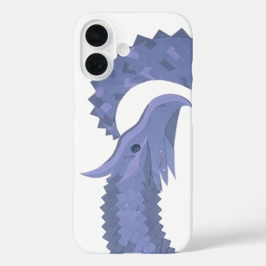 Blauw-grijze hartdraak op wit Case-Mate iPhone case (Achterkant)