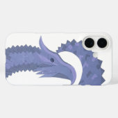 Blauw-grijze hartdraak op wit Case-Mate iPhone case (Achterkant (horizontaal))