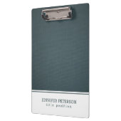 Blauw - Grijze linnen textuur Klembord (Links)