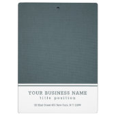 Blauw - Grijze linnen textuur Klembord (Achterkant)