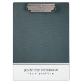 Blauw - Grijze linnen textuur Klembord (Voorkant)