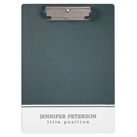 Blauw - Grijze linnen textuur Klembord (Voorkant)