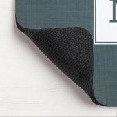 Blauw - Grijze linnen textuur Muismat (Hoek)