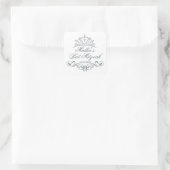 Blauw grijze rollen, Tiara Bat Mitzvah Logo Vierkante Sticker (Tas)