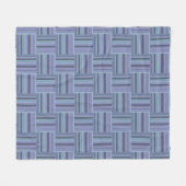 Blauw-grijze stremplanken fleece deken (Voorkant (Horizontaal))