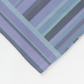 Blauw-grijze stremplanken fleece deken (Hoek)