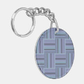 Blauw-grijze stremplanken sleutelhanger (Voorkant Links)
