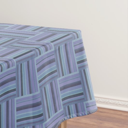 Blauw-grijze stremplanken tafelkleed (Voorbeeld)