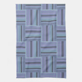 Blauw-grijze stremplanken theedoek (Verticaal)