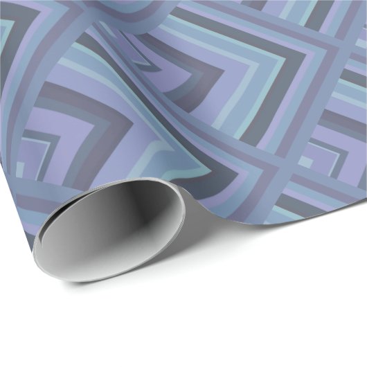 Blauw-grijze strepen schaalpatroon cadeaupapier (Rol Hoek)