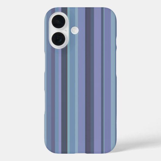 Blauw-grijze verticale strepen Case-Mate iPhone case (Achterkant)