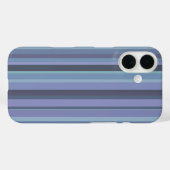 Blauw-grijze verticale strepen Case-Mate iPhone case (Achterkant (horizontaal))