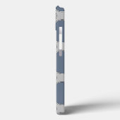 Blauw-grijze vierlobbig Case-Mate iPhone-hoesje iPhone Case (Achterkant / Links)