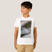 Blauw Grijze Vlinder T-shirt (Voorkant volledig)