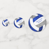 blauw - grijze volleybalfeest confetti (Voorkanten)