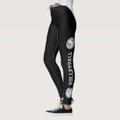 blauw grijze volleybalken met leggings van het tek (Links)