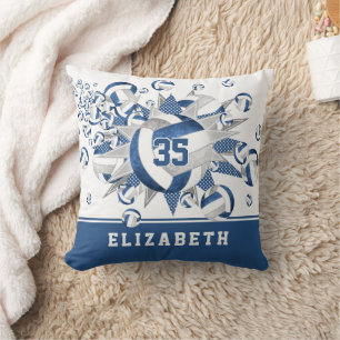 Blauw Grijze Volleyballen Sterren Girly Sports Dec Kussen