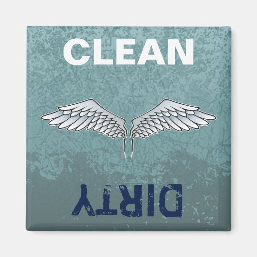 Blauw-grijze Wings Magnet (Voorkant)