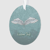 Blauw-grijze wings-versiering ornament (voorkant)