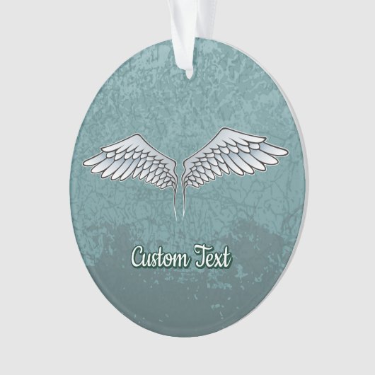 Blauw-grijze wings-versiering ornament (voorkant)