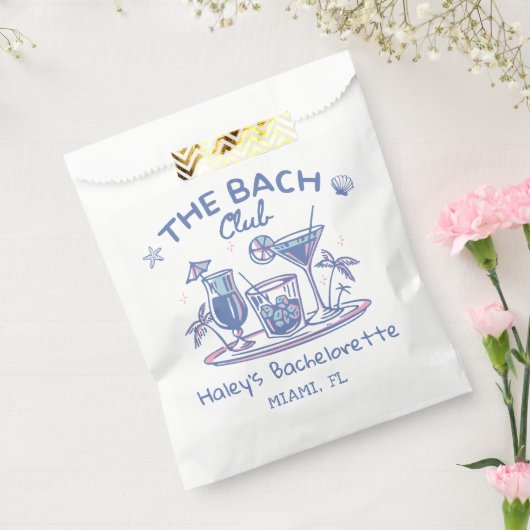 Blauw grillig strand cocktail bachelorette party bedankzakje (Gezegeld)
