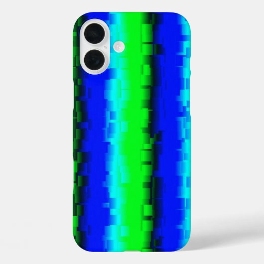 Blauw groen 3D regenboogpatroon Case-Mate iPhone Case (Achterkant)