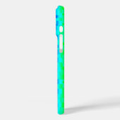 Blauw groen 3D regenboogpatroon Case-Mate iPhone Case (Achterkant / Links)