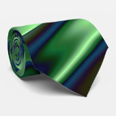 Blauw groen 4 stropdas (Opgerold)