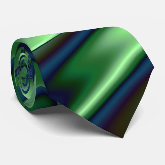 Blauw groen 4 stropdas (Opgerold)