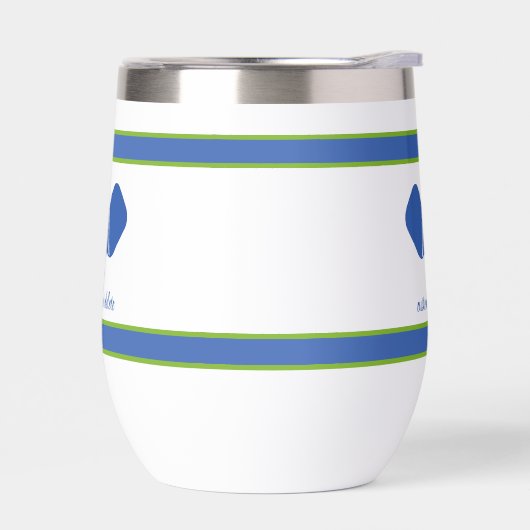 Blauw Groen Aangepaste Tekst Gepersonaliseerd Pick (Links)