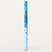 Blauw groen abstract surf omhoog hoesje (Achterkant/rechts)